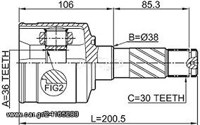 Μπιλιαδόρος εσωτερικός R FORD RANGER II 2.5TDCi 143PS (WL-C) 06.05-04.11