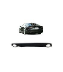 Diffuser Πίσω Προφυλακτήρα Για Audi A7 4G 10-14 RS7 Look Για Απλό Προφυλακτήρα Με Μπούκες Από Abs Πλαστικό