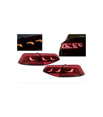 Πισινά Φανάρια Set Για VW Passat B8 3G (2015-2019) Limousine Sequential Dynamic Φλας B8.5 Design Red/Crystal