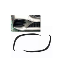 Splitters Μπροστινού Προφυλακτήρα Για Mercedes-Benz C-Class W205 / C205 / S205 2019-2021 Facelift Amg Line Έκδοση Γυαλιστερό Μαύ