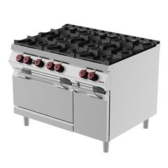 Κουζίνα αερίου 34kw με 6 καυστήρες και φούρνο αερίου DESCO 70 καινούργια.