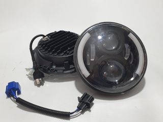 Φανάρια Εμπρός Led 7" Iντσες CREE LED Headlights Half Halo Black