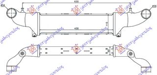 Ψυγείο Intercooler MERCEDES CLK Coupe / 2dr 1997 - 2002 ( C208 ) 200 (208.335)  ( M 111.945  ) (136 hp ) Βενζίνη #018106200