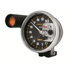 Autometer Gauge, Tachometer, 5", 10K Rpm, Pedestal W/ Ext. Shift-Lite, Carbon Fiber