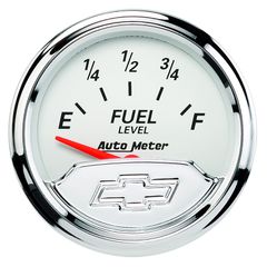 Autometer Gauge, Fuel Level, 2 1/16", 240 To 33Ω, Elec, Chevrolet Heritage Bowtie