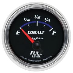 Autometer Gauge, Fuel Level, 2 1/16", 0 To 90Ω, Elec, Cobalt