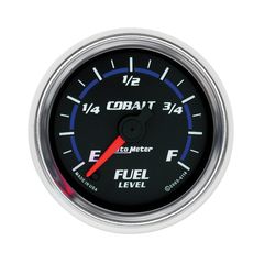 Autometer Gauge, Fuel Level, 2 1/16", 0-280Ω Programmable, Cobalt