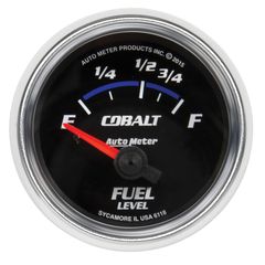 Autometer Gauge, Fuel Level, 2 1/16", 16 To 158 Ω, Elec, Cobalt