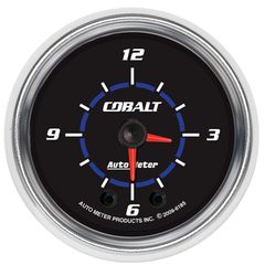 Autometer Gauge, Clock, 2 1/16", 12Hr, Analog, Cobalt