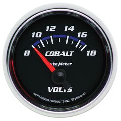 Autometer Gauge, Voltmeter, 2 1/16", 18V, Electric, Cobalt