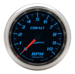 Autometer Gauge, Tachometer, 3 3/8", 10K Rpm, In-Dash, Cobalt