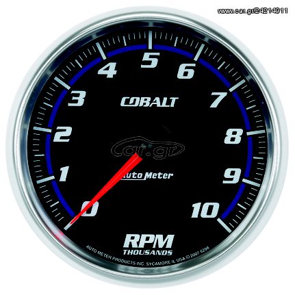 Autometer Gauge, Tachometer, 5", 10K Rpm, In-Dash, Cobalt