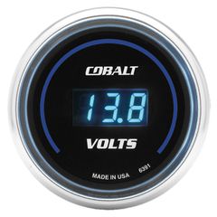 Autometer Gauge, Stereo Voltage, 2 1/16", 19V, Digital, Cobalt
