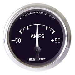 Autometer Gauge, Ammeter, 2 1/16", 50A, Electric, Cobra