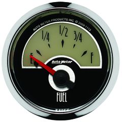 Autometer Gauge, Fuel Level, 2 1/16", 0 To 90Ω, Elec, Cruiser