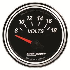 Autometer Gauge, Voltmeter, 2 1/16", 18V, Elec, Designer Black Ii