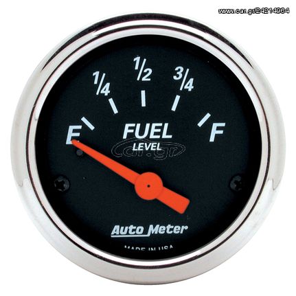 Autometer Gauge, Fuel Level, 2 1/16", 0 To 30Ω, Elec, Designer Black