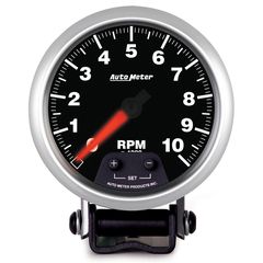 Autometer Gauge, Tach, 3 3/4", 10K Rpm, Pedestal W/ Shift Light & Peak Mem, Elite