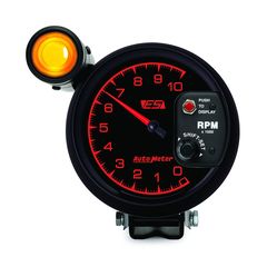 Autometer Gauge, Tachometer, 5", 10K Rpm, Pedestal W/ Ext. Shift-Lite, Es