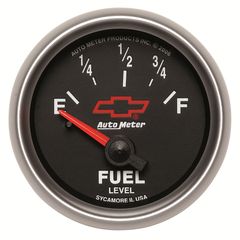 Autometer Gauge, Fuel Level, 2 1/16", 0 To 90Ω, Elec, Gm Bowtie Black