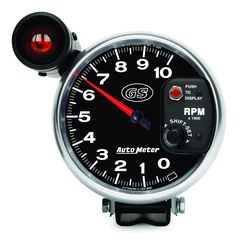 Autometer Gauge, Tachometer, 5", 10K Rpm, Pedestal W/ Ext. Shift-Lite, Gs