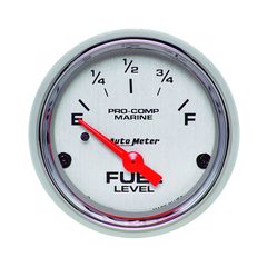 Autometer Gauge, Fuel Level, 2 1/16", 240 To 33Ω, Elec, Marine Chrome