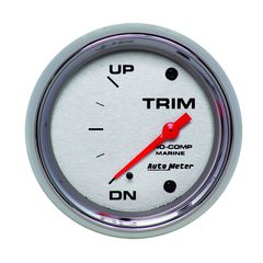 Autometer Gauge, Trim Level, 2 5/8", Up/Down, Electric, Marine Chrome