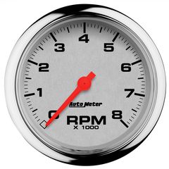 Autometer Gauge, Tachometer, 3 3/8", 8K Rpm, Marine Chrome