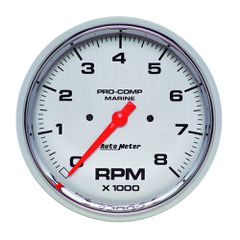 Autometer Gauge, Tachometer, 5", 8K Rpm, Marine Chrome