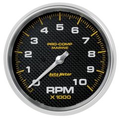 Autometer Gauge, Tachometer, 5", 10K Rpm, Marine Carbon Fiber