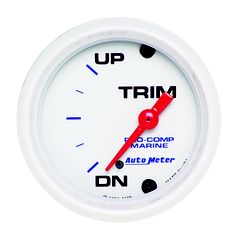 Autometer Gauge, Trim Level, 2 1/16", Up/Down, Electric, Marine White