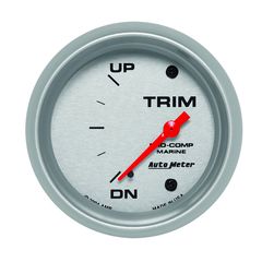 Autometer Gauge, Trim Level, 2 5/8", Up/Down, Electric, Marine Silver