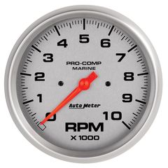 Autometer Gauge, Tachometer, 5", 10K Rpm, Marine Silver