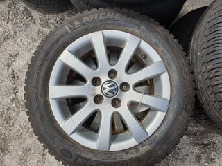 Ζαντολάστιχα αλουμινίου Golf 5x100 Michelin 185/60R14 χειμωνιάτικα-thumb-5