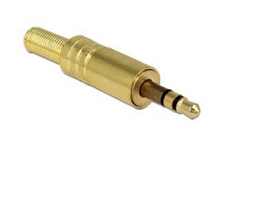 DELOCK Βύσμα 3.5mm Stereo, 3 pin, Bend Protection, Metal, Χρυσο 65530
