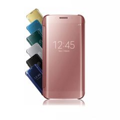 Samsung Galaxy S7 Edge Θήκη Clear View Ροζ Χρυσό (OEM)