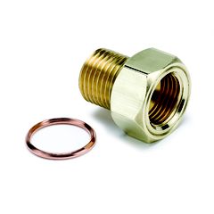 Autometer Fitting, Adapter, M16X1.5 Male, Brass, For Mech. Temp. Gauge