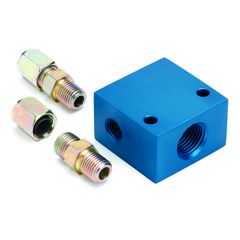 Autometer Fitting, Adapter, Transmission Line, 3/8" Od Tubing, 1/2" Nptf