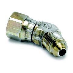 Autometer Fitting, Adapter, 45 degree , -4An Female To -4An Male, Steel