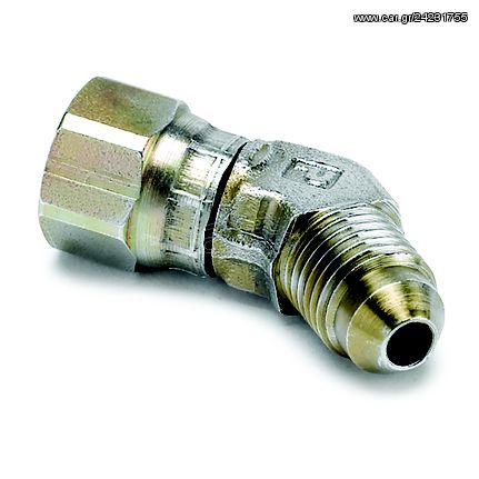 Autometer Fitting, Adapter, 45 degree , -4An Female To -4An Male, Steel