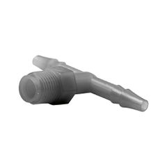 Autometer Fitting, Tee, 3/16" Hose Barb To 1/8" Npt Male, Plastic