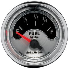 Autometer Gauge, Fuel Level, 2 1/16", 0 To 90Ω, Elec, American Muscle