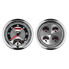 Autometer Gauge Kit, 2 Pc., Quad & Tach/Speedo, 5", American Muscle