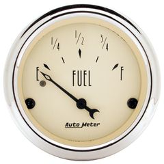 Autometer Gauge, Fuel Level, 2 1/16", 240 To 33Ω, Elec, Antique Beige