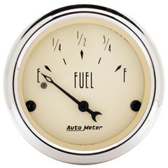 Autometer Gauge, Fuel Level, 2 1/16", 240 To 33Ω, Elec, Antique Beige
