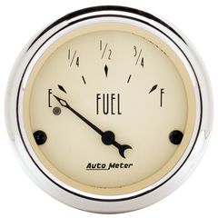 Autometer Gauge, Fuel Level, 2 1/16", 0 To 30Ω, Elec, Antique Beige