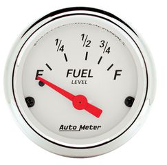 Autometer Gauge, Fuel Level, 2 1/16", 73 To 10Ω, Elec, Arctic White