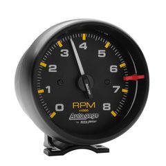 Autometer Gauge, Tachometer, 3 3/4", 8K Rpm, Pedestal, Blk Dial Blk Case, Autogage