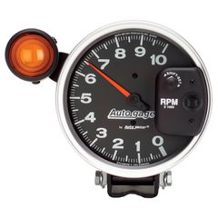 Autometer Gauge, Tachometer, 5", 10K Rpm, Pedestal W/ Ext. Shift-Lite, Black, Auto Gage
