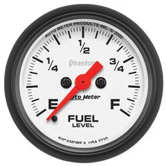 Autometer Gauge, Fuel Level, 2 1/16", 0-280Ω Programmable, Phantom